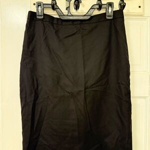 J. Crew Classic Black Pencil Skirt 100% Wool